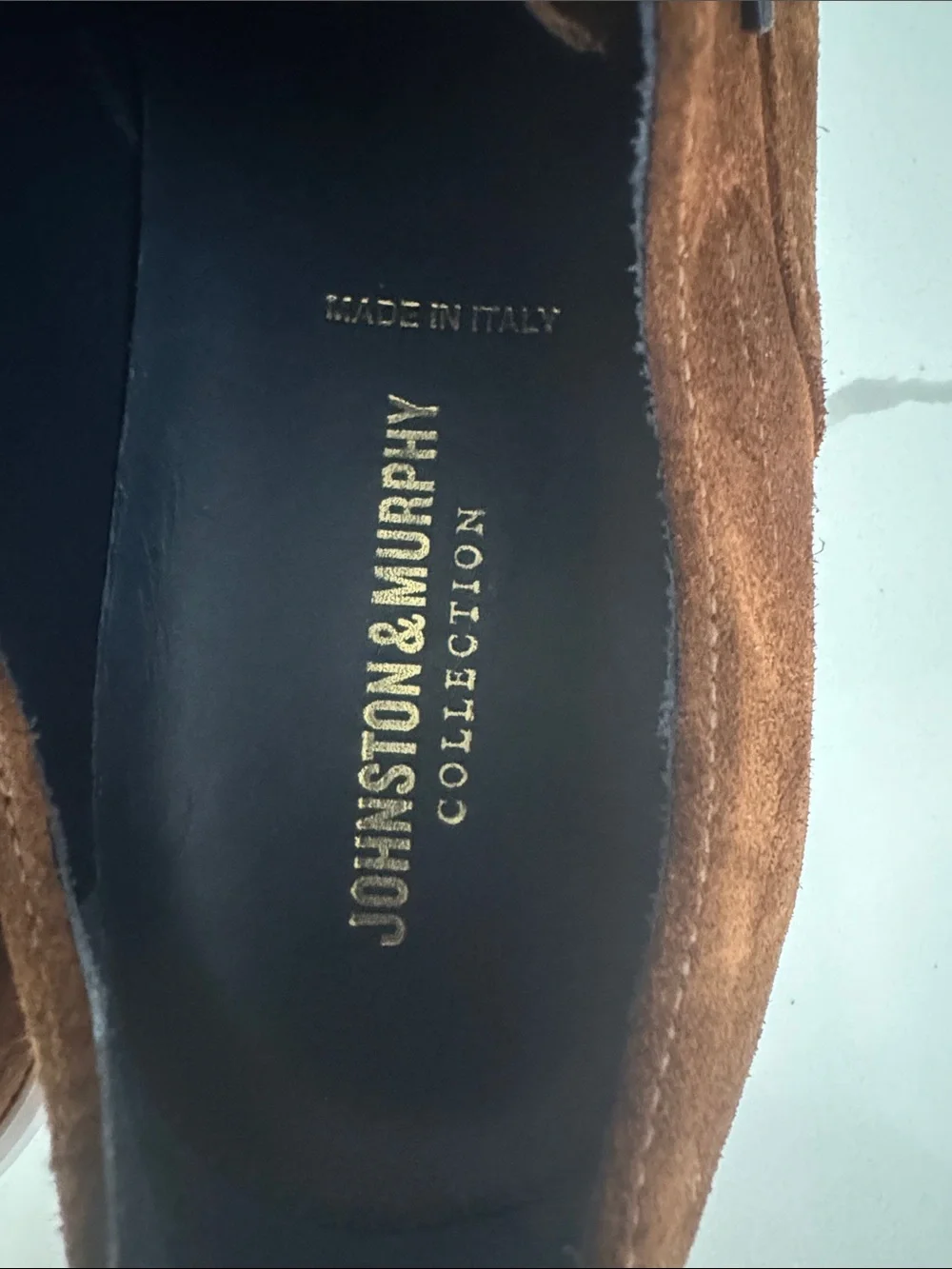Johnston & Murphy Size 10 Bolivar Cap Toe Sneakers featuring Italian snuff suede